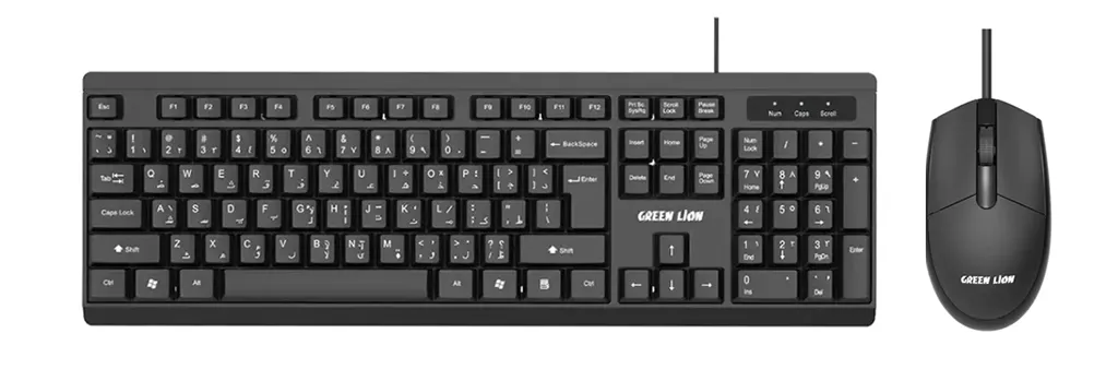 ست کیبورد و موس (ماوس) سیمی گرین لاین مدل GKM-100