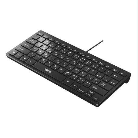 کیبورد سیمی ممبرین Tenkeyless (80 درصد) تسکو مدل TK8044 با کلیدهای نرم و روان